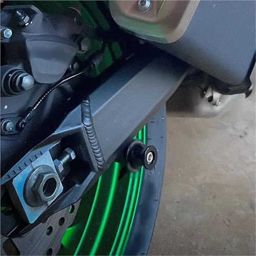 YZCSYBBF Schwingen-Schiebespulen Motorrad M10 Schwinge Spool Slider Stand Schrauben Für Kawasaki Für Vulcans Für Vulcan S 650 S650 2015-2024(Green) von YZCSYBBF