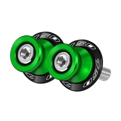 YZCSYBBF Schwingen-Schiebespulen Motorrad M10 Schwinge Spulen Slider Stand Schrauben Protector Für Z1000 Z1000SX Z750 Z750R 750S(750 Green) von YZCSYBBF