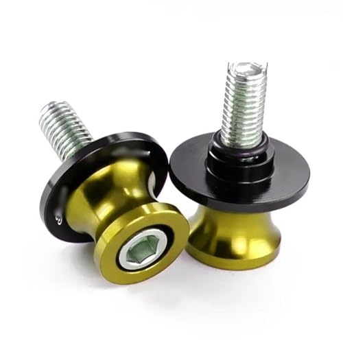 YZCSYBBF Schwingen-Schiebespulen Motorrad Schwinge Spulen Hinten Sliders Stand Schrauben Für Indische FTR 1200 S FTR1200 Carbon/Rally Chef Vintage Scout(10MM Gold) von YZCSYBBF