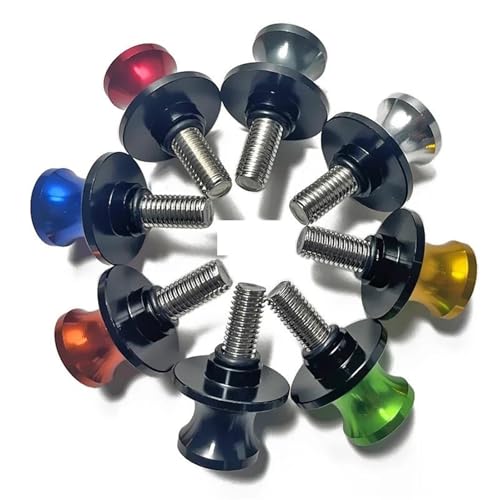 YZCSYBBF Schwingen-Schiebespulen Motorrad Schwinge Spulen Hinten Sliders Stand Schrauben Für Indische FTR 1200 S FTR1200 Carbon/Rally Chef Vintage Scout(6MM Gold) von YZCSYBBF