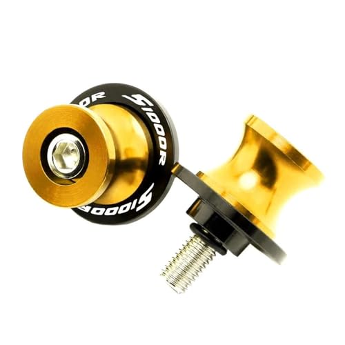 YZCSYBBF Schwingen-Schiebespulen Motorrad Schwinge Spulen Slider Stand Schraube 8mm Für S1000R S1000RR 2009-2023 2022 2021 2020(S1000R Gold) von YZCSYBBF