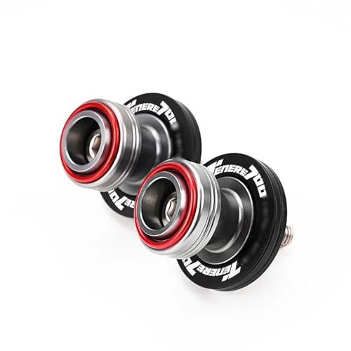 YZCSYBBF Schwingen-Schiebespulen Motorrad Schwinge Spulen Slider Stand Schrauben M6 Für Tenere700 T7 Rally Tenere 700 2022-2025(Red-B) von YZCSYBBF