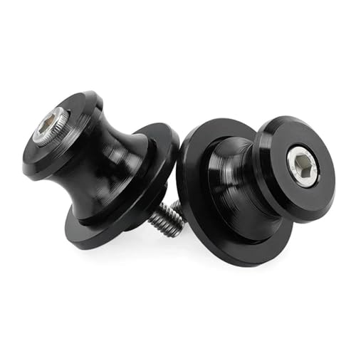 YZCSYBBF Schwingen-Schiebespulen Motorrad Stand Schraube M6 Schwinge Spulen Slider Für MT10 MT09 Für Tracer 900 700/GT FZ09 XSR900 XSR 300 250 155(Schwarz) von YZCSYBBF