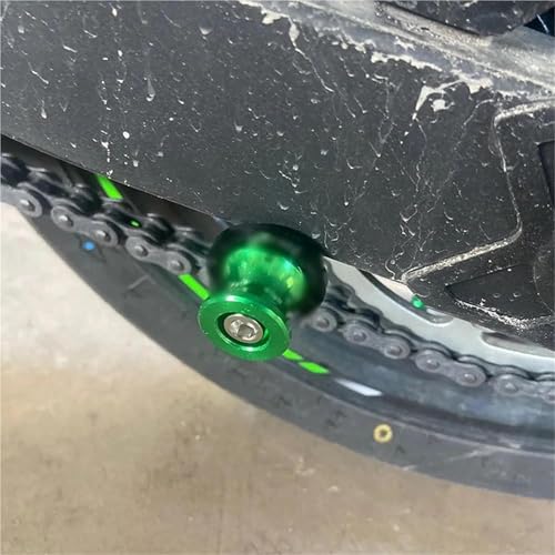 YZCSYBBF Schwingen-Schiebespulen Schwinge Spool Sliders Stand Schraube Für Kawasaki Z900 Z650 Für Ninja 650 500 400 1000SX ZX6R ZX10R Für Versys 650(8mm-Green) von YZCSYBBF