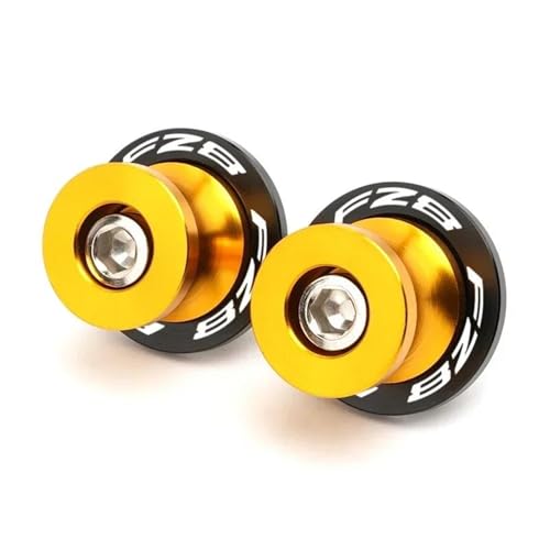 YZCSYBBF Schwingen-Schiebespulen Schwinge Spulen Sliders Stand Schrauben Für FZ1 FZ-1 2006-2015 FZ6 NS 2004-2016 FZ8 FZ-8 2010-2018 CNC M6 Schrauben(FZ8 Gold) von YZCSYBBF