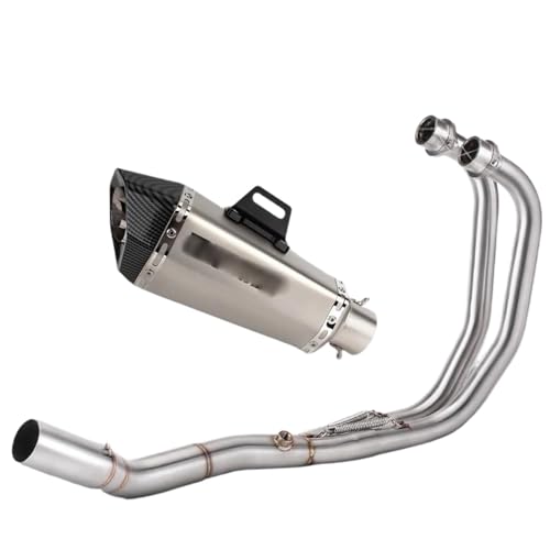 YZF R3 R25 MT03 Motorrad Auspuff System Schalldämpfer Vorderrohr Fahrradauspuff(Type-B2) von YZCSYBBF