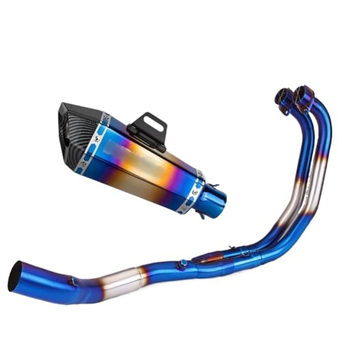 YZF R3 R25 MT03 Motorrad Auspuff System Schalldämpfer Vorderrohr Fahrradauspuff(Type-D4) von YZCSYBBF