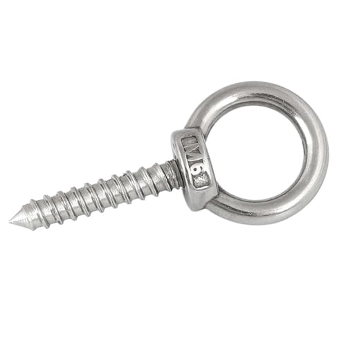 1/2/5/6 Stück 304 Edelstahl M4 M5 M6 M8 M10 M12 M16 Selbstschneidende Augenringmutter Bolzen Augenhebehaken Schalllautsprecherschrauben Schrauben für mechanische Geräte(M8x40mm 2pcs) von YZDKR