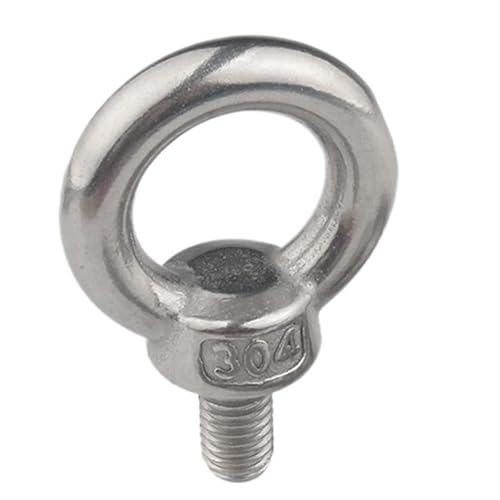 1/2/5 stücke M3 M4 M5 M6 M8 M10 M12 DIN580 Ringschraube 304 Edelstahl Marine Hebe auge Schrauben Ring Schleife Loch for Kabel Seil für mechanische Geräte(M3 5pcs) von YZDKR