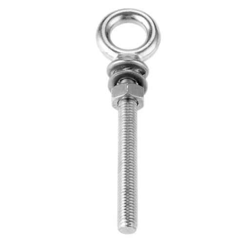 1 Stück M6 * 60 M8 80 M10 100 Marine Grade 316 Edelstahl Lange Ringschrauben mit Muttern und Schrauben Unterlegscheibe Stellschrauben for Boote für mechanische Geräte(M6 X 60) von YZDKR