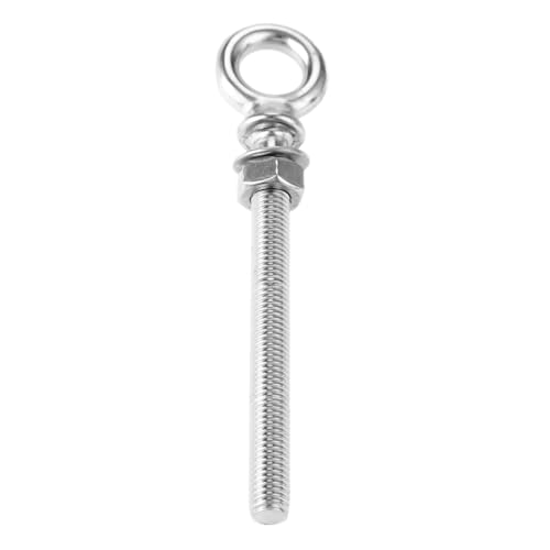 1 Stück M6 M8 M10 M12 Edelstahl Ringschrauben mit Muttern und Unterlegscheiben Set Rundring Haken Bolzenschraube für mechanische Geräte(M10x100) von YZDKR