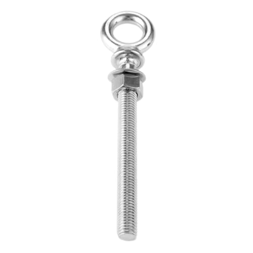 1 Stück M6 M8 M10 M12 Edelstahl Ringschrauben mit Muttern und Unterlegscheiben Set Rundring Haken Bolzenschraube für mechanische Geräte(M12x120) von YZDKR