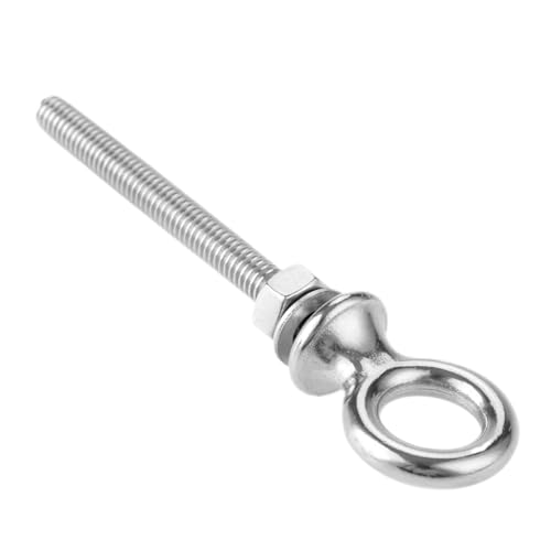 1 Stück M6 M8 M10 M12 Edelstahl Ringschrauben mit Muttern und Unterlegscheiben Set Rundring Haken Bolzenschraube für mechanische Geräte(M6x60) von YZDKR