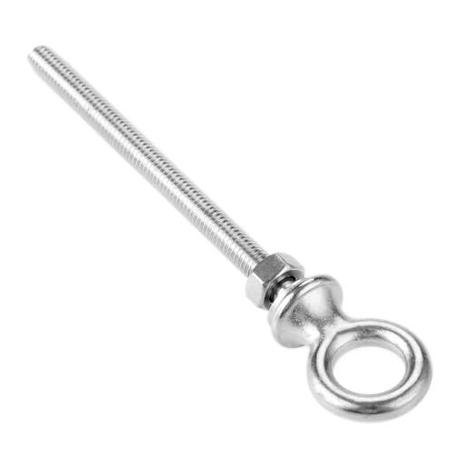1 Stück M6 M8 M10 M12 Edelstahl Ringschrauben mit Muttern und Unterlegscheiben Set Rundring Haken Bolzenschraube für mechanische Geräte(M6x80) von YZDKR