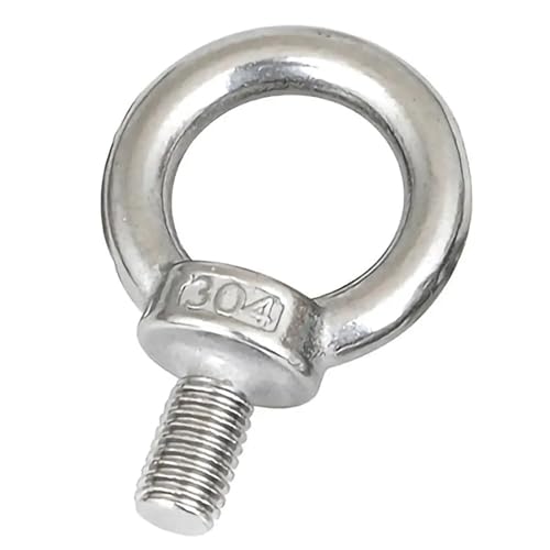 10 Stück M8 M10 304 Edelstahl Marine Hebeösenschrauben Ring Schlaufe Loch for Kabel Seil Ringschraube für mechanische Geräte(M10) von YZDKR