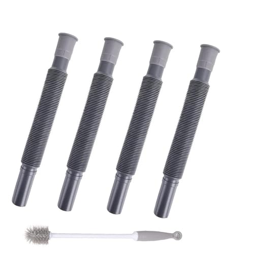 35-80 cm Küchenkanalisationsrohr, flexibler Badezimmer-Waschbeckenabfluss, Fallrohr, Waschbecken, galvanisierter Sanitärschlauch, dehnbarer Schlauch für Bad & Küche(Kits) von YZDKR