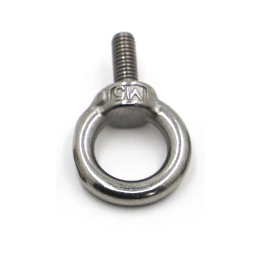5 Stücke M3 M4 M5 M6 M8 M10 M12 DIN580 Ringschraube 304 Edelstahl Marine Hebeöse Schraube Ring Schleife Loch for Kabel Seil für mechanische Geräte(M6) von YZDKR