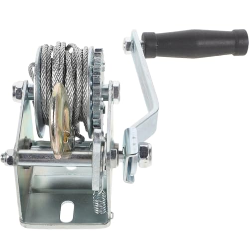 500LB Mini Trailer Winch Kleine Marine Manuelle Hand Getriebe Kurbel Abschleppen Ratsche Stahl Kabel Tragbare Heavy Duty für Bootsanhänger 500LB Mini Trailer Winch Kleine Marine Manuelle Hand Getriebe Kurbel Abschleppen Ratsche Stahl Kabel Tragbare Heavy Duty für Bootsanhänger von YZDKR