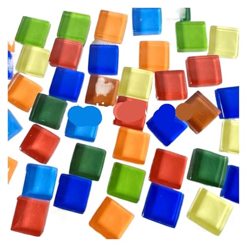 DIY Keramik Mosaik Glas 50 Stück Fliesen handgefertigt Spiegel dekorative Keramikfliesen Wandtechnik farbiges Kristall dekoratives Material für Kunst und Handwerk(Color 6) von YZDKR
