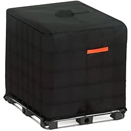 IBC-Wassertank-Abdeckung, 330-Gallonen-Behälterabdeckung, 1000 l Outdoor-Garten-Schutzabdeckung, Reißverschluss, schweres, wasserdichtes Sonnenschutzmaterial für den Außenbereich(210D 330 Gallon) von YZDKR