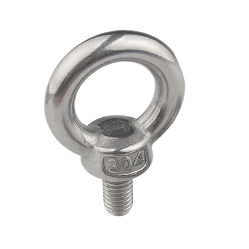 M3 M4 M5 M6 M8 M10 M12 304 Edelstahl Hebeösenmuttern/Schraubring Ösenschraubenring Hakenmutter Schrauben Bolzen für mechanische Geräte(Lifting Nut,M4 2pcs) von YZDKR