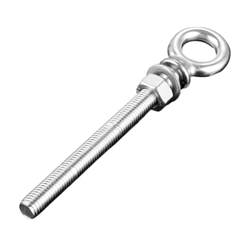 M6 M8 M10 M12 Lange Hebeösenschraube aus Edelstahl 316, langer Schaft, Kragenguss, lange Schraube mit Unterlegscheibe und Mutter for Boote für mechanische Geräte(M10 x 100) von YZDKR