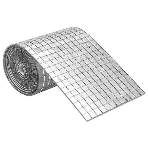 Selbstklebende echte Glas Handwerk Mini quadratische Spiegel Mosaik Fliesen Aufkleber Badezimmer DIY handgemachte Disco Ball Handwerk Home Fliesen für Kunst und Handwerk von YZDKR