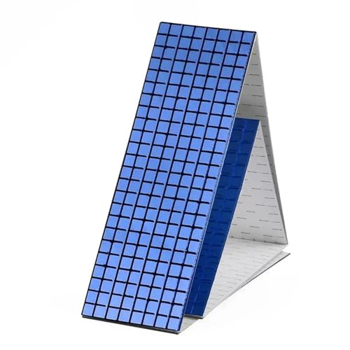 Selbstklebende echte Glas Handwerk Mini quadratische Spiegel Mosaik Fliesen Aufkleber Badezimmer DIY handgemachte Handwerk Home Dekoration machen für Kunst und Handwerk(Blue,5x5mm) von YZDKR