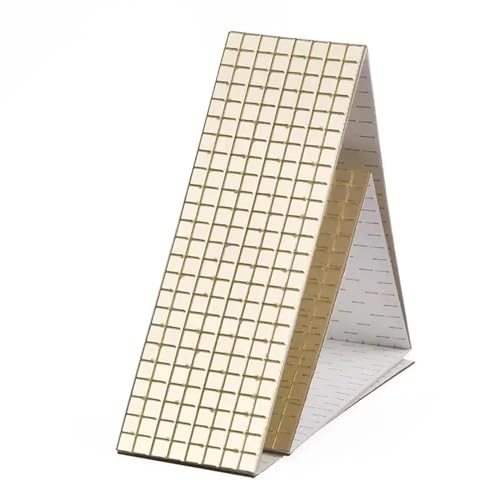 Selbstklebende echte Glas Handwerk Mini quadratische Spiegel Mosaik Fliesen Aufkleber Badezimmer DIY handgemachte Handwerk Home Dekoration machen für Kunst und Handwerk(Gold,10x10mm) von YZDKR