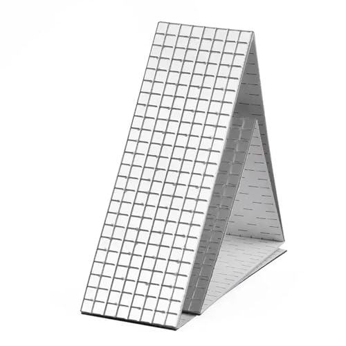 Selbstklebende echte Glas Handwerk Mini quadratische Spiegel Mosaik Fliesen Aufkleber Badezimmer DIY handgemachte Handwerk Home Dekoration machen für Kunst und Handwerk(Silver,10x10mm) von YZDKR