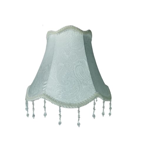 Tischlampenschirm Stoff Nachttischlampe Wandleuchte Lampenschirme Fransen Perlen Lampenabdeckung Dekor Tischlampenabdeckung für Wohnzimmer Schlafzimmer Bürodekoration(Color4) von YZDKR