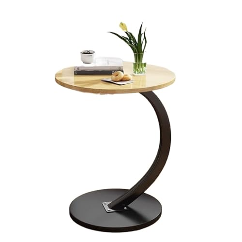 YZDKR Beistelltisch for kleine Wohnungen, luxuriöser Kleiner Nachttisch, runder beweglicher Tisch, Mini-Couchtisch für Wohnzimmer und Büro(Black2) von YZDKR