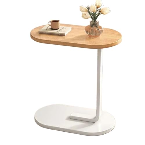 YZDKR C-förmiger Beistelltisch, Wohnzimmer-Mini-Sofa-Ecktische, tragbarer Kleiner Couchtisch, Leichter Luxus-Haushalts-Kompakt-Teetische für Wohnzimmer und Büro(Wood) von YZDKR