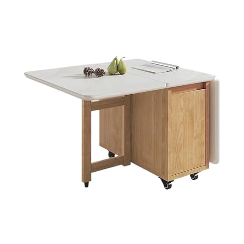 YZDKR Couchtische Schlafzimmer Teapoy Wohnzimmer Schreibtisch Klappbarer Kleiner Teetisch Haushaltsmöbel für Wohnzimmer und Büro(Rock Wood Color) von YZDKR