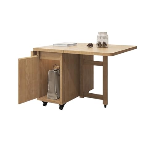YZDKR Couchtische Schlafzimmer Teapoy Wohnzimmer Schreibtisch Klappbarer Kleiner Teetisch Haushaltsmöbel für Wohnzimmer und Büro(Solid Wood Color) von YZDKR