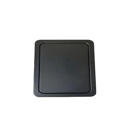 YZDKR Integrierter Deckel for Mülleimer und Abfallschacht auf der Arbeitsplatte, Klappenabdeckung aus Edelstahl, Mülltülle mit Schwingfunktion für Küchenarbeitsplatte(Black Square) von YZDKR