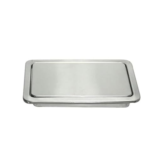 YZDKR Integrierter Deckel for Mülleimer und Abfallschacht auf der Arbeitsplatte, Klappenabdeckung aus Edelstahl, Mülltülle mit Schwingfunktion für Küchenarbeitsplatte(Silver Medium) von YZDKR