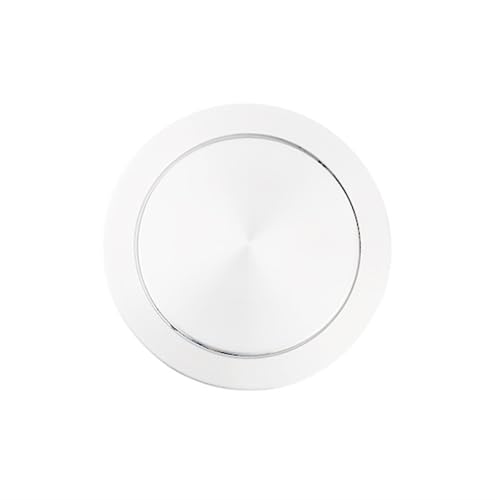 YZDKR Integrierter Deckel for Mülleimer und Abfallschacht auf der Arbeitsplatte, Klappenabdeckung aus Edelstahl, Mülltülle mit Schwingfunktion für Küchenarbeitsplatte(White Round Medium) von YZDKR