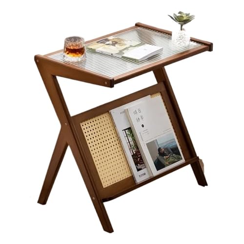 YZDKR Kleiner Teetischschrank, Bambussofa, Beistelltische, Regal, Schlafzimmer, Nachttisch, modernes Dekor, Couchtische for Wohnzimmermöbel für Wohnzimmer und Büro(Item Descriptio 55cm) von YZDKR
