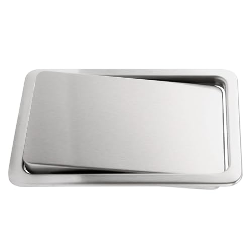 YZDKR Müllklappendeckel aus Edelstahl, Mülleimer-Abdeckung, bündiger Einbau-Mülldeckel mit Balance-Schwingklappe for die Küchenarbeitsplatte für Küchenarbeitsplatte von YZDKR