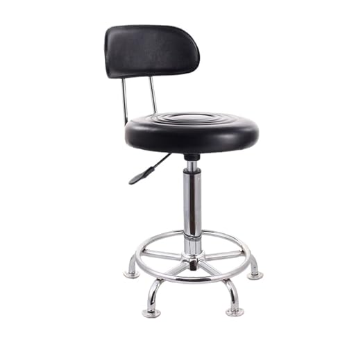 YZDKR Rolling Stool Bar Cashier Small Round Stool Cosmetic Makeup Backrest Chair Laboratory Lift Chair Swivel Slide für Salon, Büro, Massage(Color 9) von YZDKR