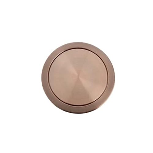 YZDKR Runde Edelstahlklappe, bündig versenkt, eingebaute Balance-Schwingklappe, Deckelabdeckung, Mülleimer, Mülleimer, Küchenarbeitsplatte für Küchenarbeitsplatte(Red Bronze) von YZDKR