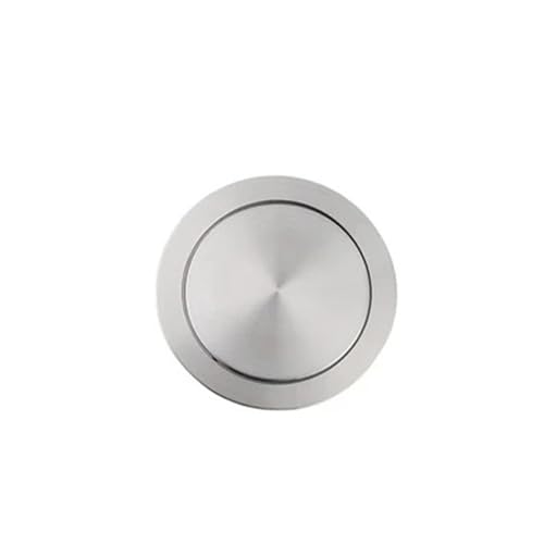 YZDKR Runde Edelstahlklappe, bündig versenkt, eingebaute Balance-Schwingklappe, Deckelabdeckung, Mülleimer, Mülleimer, Küchenarbeitsplatte für Küchenarbeitsplatte(Silver) von YZDKR