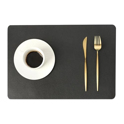 YZDKR Solide doppelseitige Leder-Essmatte, Wärmedämmung, Tischset, wasserdicht, ölbeständig, rechteckiges Hotel-Pad für Home Kitchen Restaurant(Color 6) von YZDKR