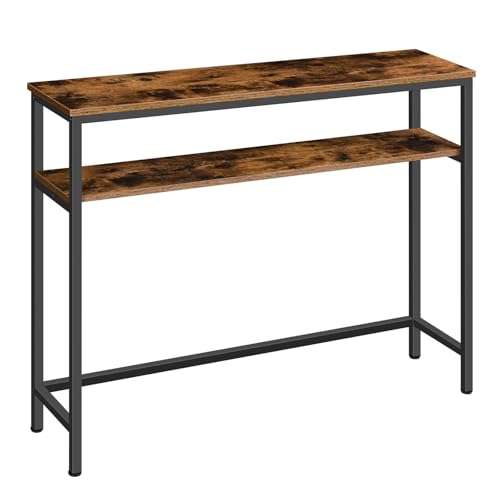 YZDKR Tisch 2-stufiger Sofa-Beistelltisch mit verstellbarem Regal Eingangstisch for Foyer Flur Küche Schlafzimmer für Wohnzimmer und Büro von YZDKR