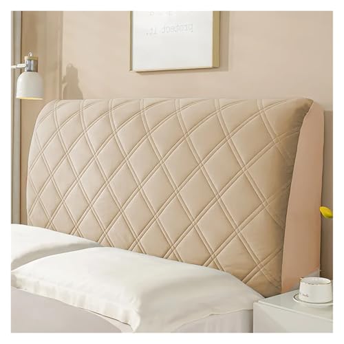 YZDKR Verdickter Nachttischbezug, weicher Samt-Kopfteilbezug, Nachttisch-Rückenlehnenbezug, universeller und einfacher Schutzbezug für Einzel-/Doppel-/King-/Super-King-Bett(Khaki,W160 x H65cm) von YZDKR