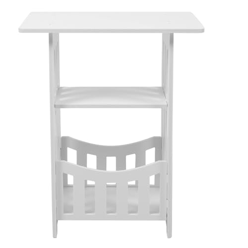 YZDKR Wohnzimmer Sofa Beistelltisch Schlafzimmer Nachttisch Hohl for Zimmer Weiß for Nachttische für Wohnzimmer und Büro von YZDKR