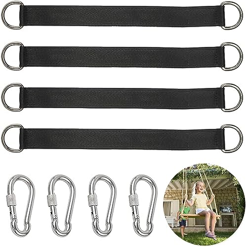 YZDZSW Hanging Kit Hängematte, 4 Stücke Hängematte Befestigung Schaukel, Aufhängung Befestigung Nylon Hanging Gurt mit 4 Karabinern D-Ringen für Indoor Outdoor Schaukel Hängematten YZDZSW Hanging Kit Hängematte, 4 Stücke Hängematte Befestigung Schaukel, Aufhängung Befestigung Nylon Hanging Gurt mit 4 Karabinern D-Ringen für Indoor Outdoor Schaukel Hängematten von YZDZSW