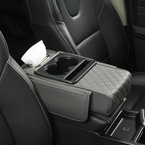 YZECEBNF Für Tesla Model 3 2017-2023 Auto Armlehnen Auflage, 5-In-1-Mittelkonsolenabdeckung Armlehnen Polster Armrest Box Pad mit Taschentuchhalter und Getränkehalter, C/Gray YZECEBNF Für Tesla Model 3 2017-2023 Auto Armlehnen Auflage, 5-In-1-Mittelkonsolenabdeckung Armlehnen Polster Armrest Box Pad mit Taschentuchhalter und Getränkehalter, C/Gray von YZECEBNF
