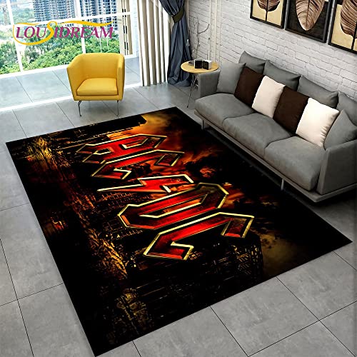 YZGAH ACDC Rock Band Bereich Teppich Groß, Teppich Teppich Für Zu Hause Wohnzimmer Schlafzimmer Sofa Fußmatte Dekor, Küche rutschfeste Bodenmatte Alfombra P2162 40X60Cm von YZGAH